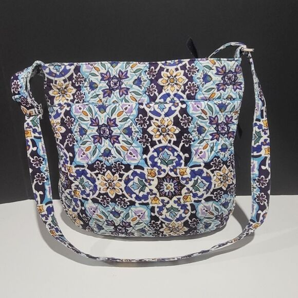 Vera Bradley Blue, Black & Purple Floral Shoulder Bag - Picture 7 of 8